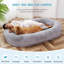 Lit pour chien humain, lit pour chien géant de 72 po pour adultes et animaux de compagnie, grand lit à billes lavable pour les humains-1378417657