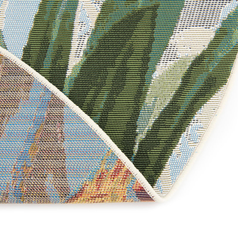 Shar Multi Chanticleer Indoor/Outdoor Modern Rug, Round 4'1"
