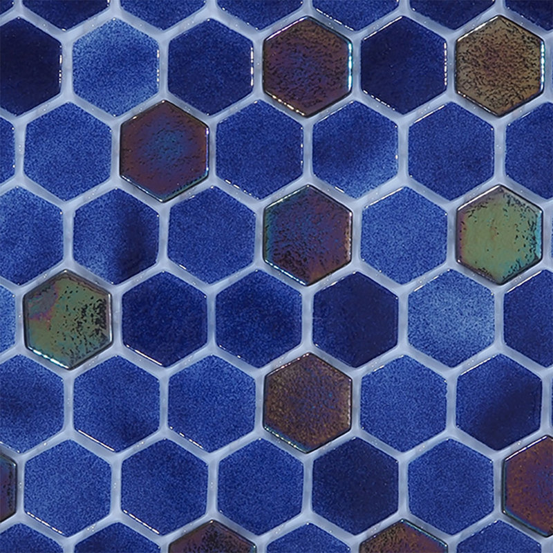 Glass Tile Love White Hot Love 11 in. X 16.325 in. Hexagonal Glass Mosaic Tile (10.76 sq. ft./case), Ideal for Kitchen Tile, Backsplash Tile, Bathroom Tile, and Pool Tile