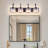 Black Crystal Linear Vanity Light, 4-light E26 Modern Bathroom Wall Light (31.5" Length)