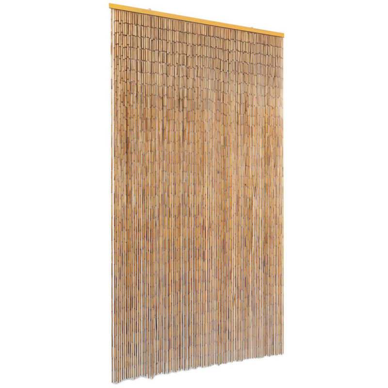 Loraine Insect Door Curtain Bamboo Anti Mosquito Protector Screen Multi Sizes, 39.4" W x 78.7" L, Brown