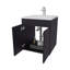 Meuble-lavabo de salle de bain avec deux portes, blanc-176434947