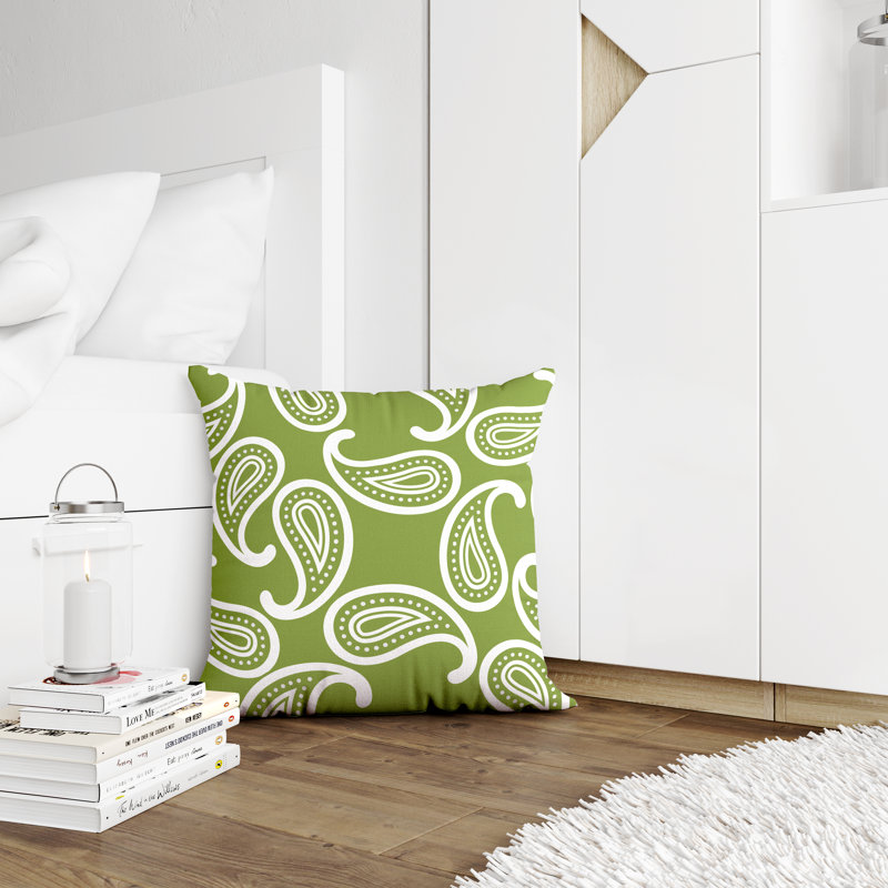 Housse et insert de coussin décoratif en polyester, L 19 po x H 19 po, Chartreuse