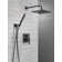 Modern Raincan Square Shower System, Rain Shower Head with Handheld Spray, Shower Faucet Set