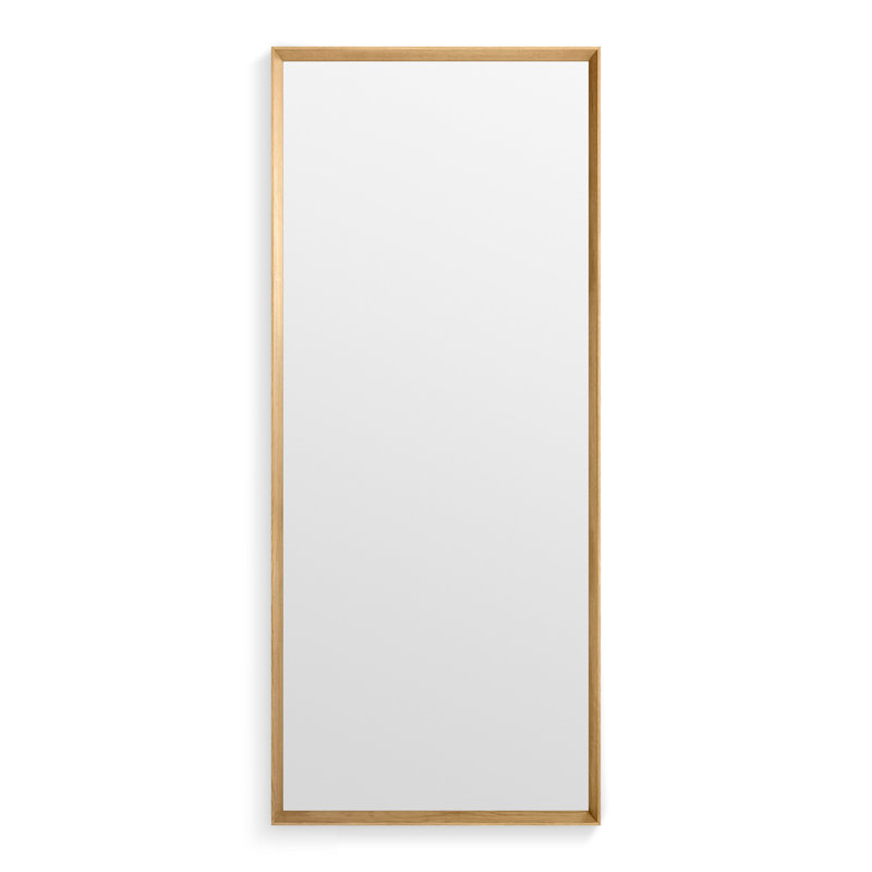 Mode Rectangle Solid Wood Mirror, White Oak