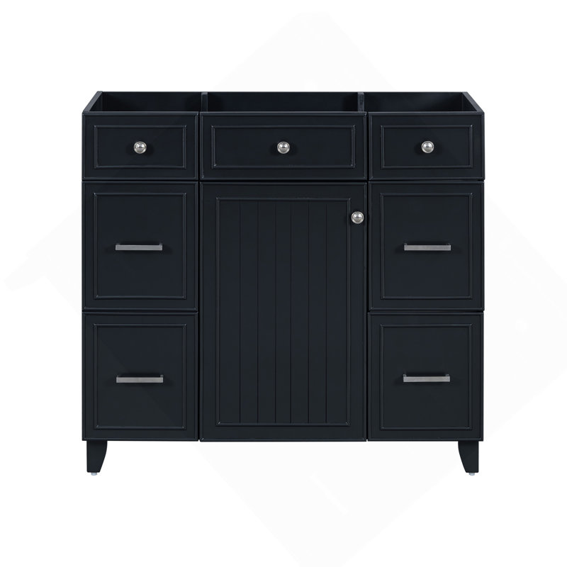 [Cabinet seulement] Meuble-lavabo de 36 po - Noir (lavabo non inclus)