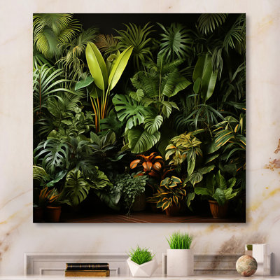 Jungle Plants Whispers Collage 1 - Jungle Metal Wall Art