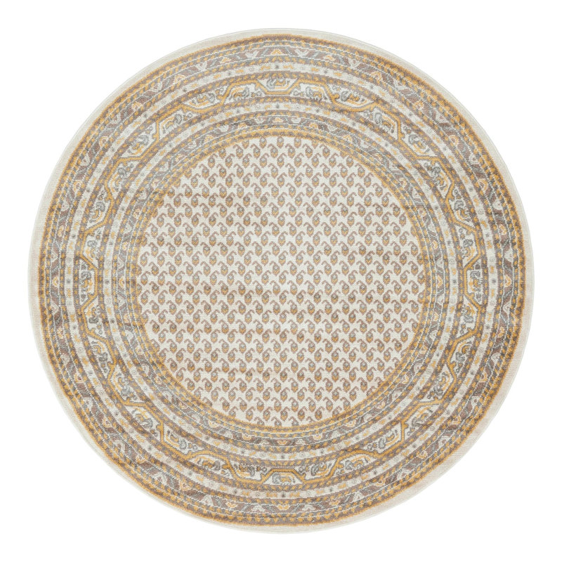 Swinson Geometric Indoor Rug, Round 3'7"