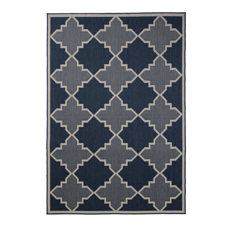 Ginnungagap Geometric Indoor / Outdoor Rug, Rectangle 5'3" x 7'6"
