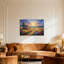 Paysage et nature, campagne, coucher de soleil, champ de fleurs, sentier, peinture de paysage-2093087314