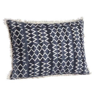 Abacasa Blake Corvas Navy/White Throw Pillow