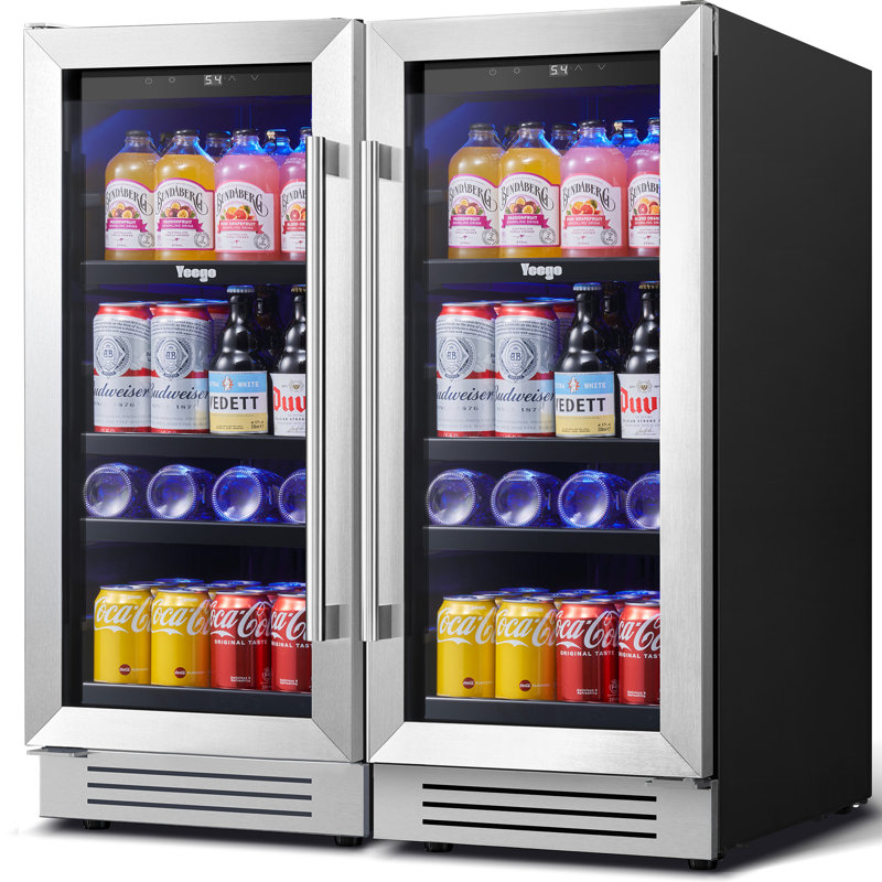 Ensemble de 2 réfrigérateurs à encastrer Yeego 30 pouces 160 canettes (12 oz)