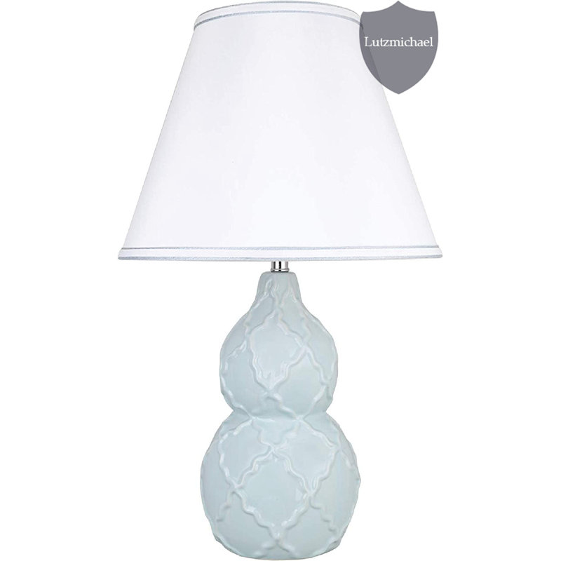 Lampe de table bleu clair 23,5 po Thietmar