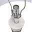 Lampe de table en marbre blanc et bronze avec cylindre en verre D15x30,2 po (assemblage de l'abat-jour requis)