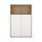 Embrie Adjustable 3 Shelf Bookcase With 2 Doors, Open Storage Home Office Bookshelf-102051180