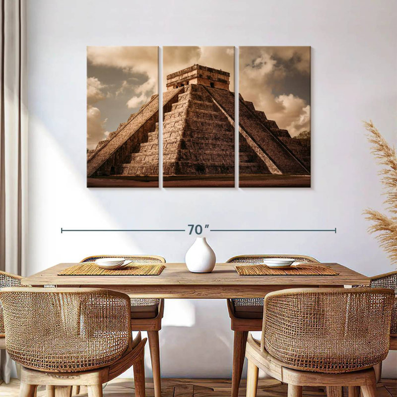 Adella Pyramid Of Kukulcan, 36" H x 57" W