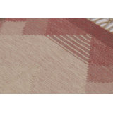 Vintage Scandinavian Rug, Swedish Flatweave With Red Geometry - Rug & Kilim