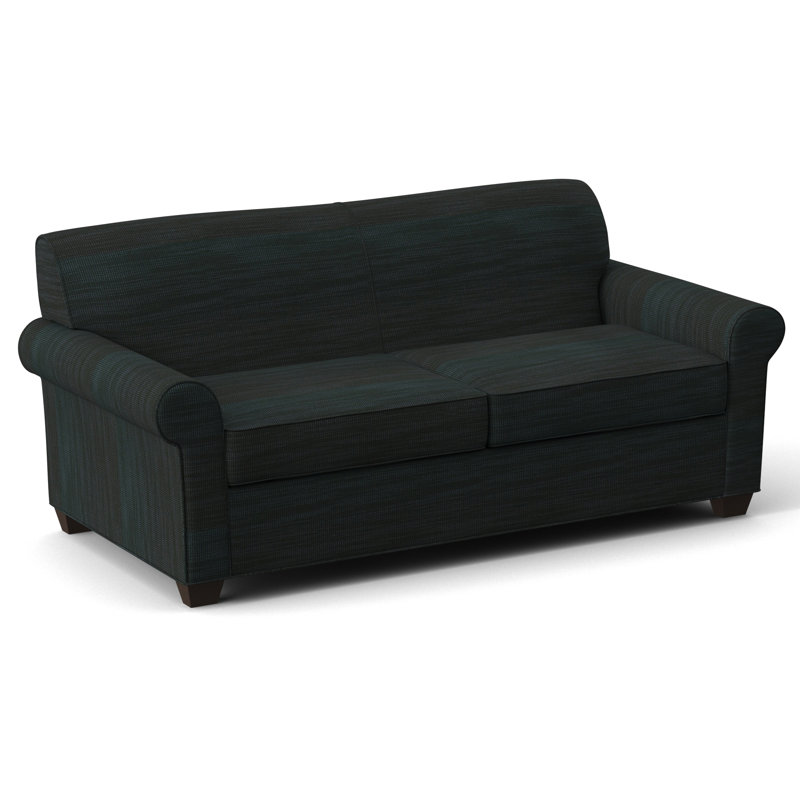 Finn 75" Rolled Arm Sofa Bed, Cafelle, Ridgecrest Midnight, Hybrid