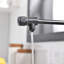 Robinet de cuisine de purificateur d'eau potable avec support de séchage pour vaisselle, robinet d'évier de cuisine rétractable (noir mat)