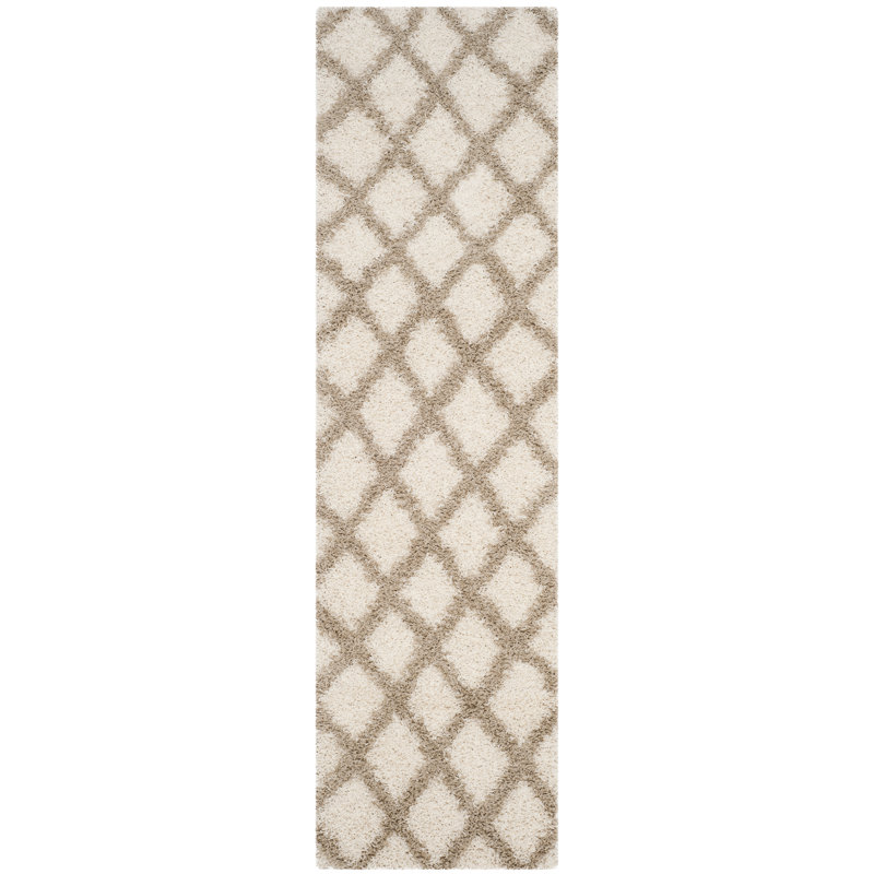 Lapidge Geometric Ivory Area Rug, Runner 2'3" x 8'