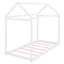 Lit simple en bois, blanc
