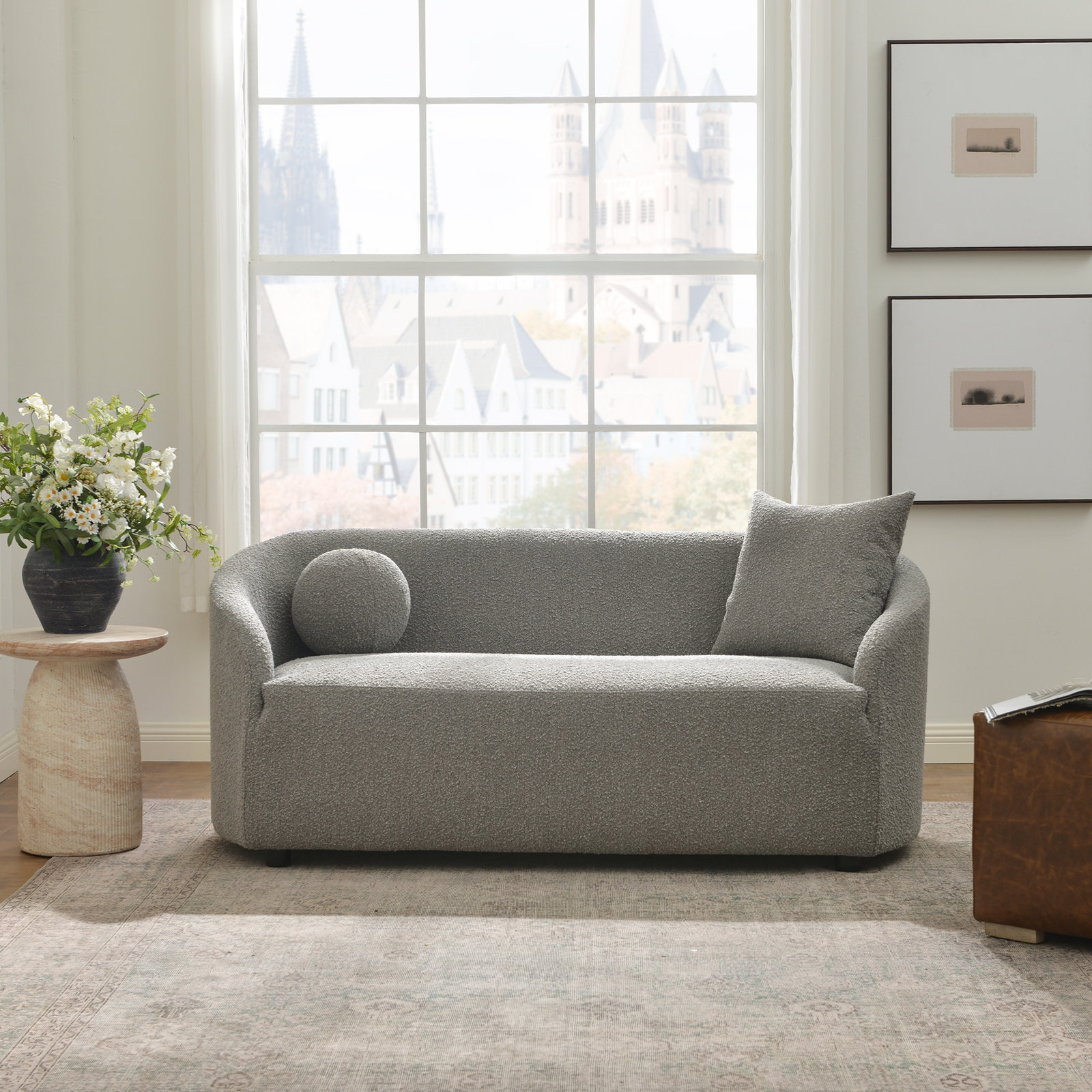 Deans 68" Loveseat, Gray
