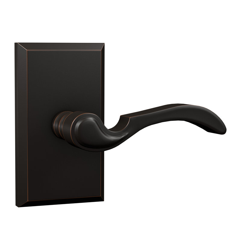 Faux levier levier Bravura 903-G1 sur rosette rectangulaire biseautée en bronze huilé - LH, Bronze huilé, Gauche