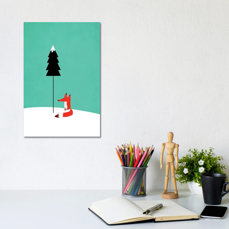 Little Mister Fox by Kubistika - Wrapped Canvas Gallery-Wrapped Canvas Giclée, 20.32 cm H x 30.48 cm W