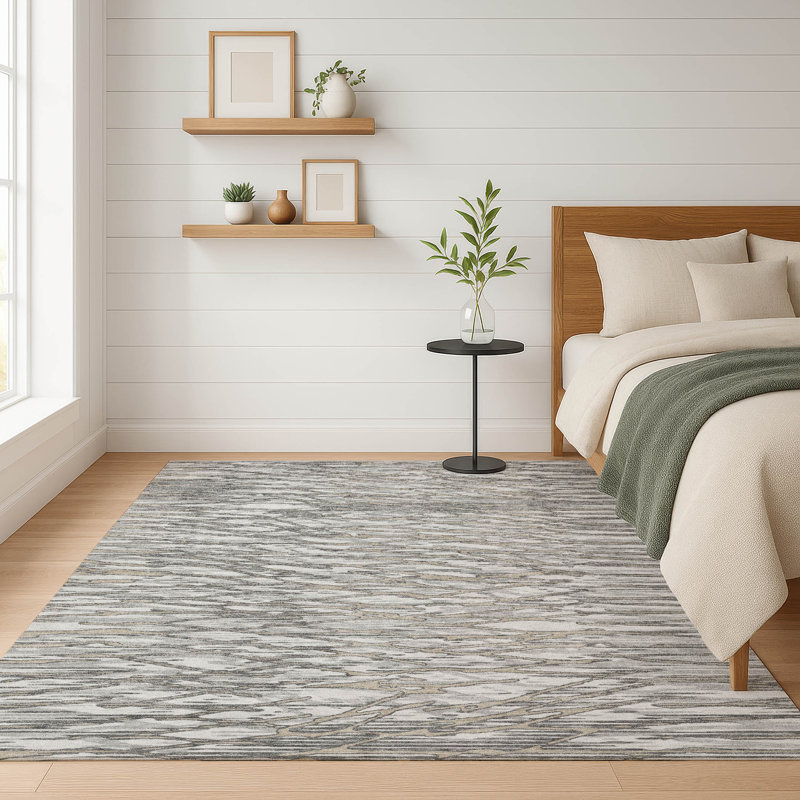 Machine Washable Indoor/Outdoor Chantille ACN2771 Modern Rug, Gray, 8' x 10'