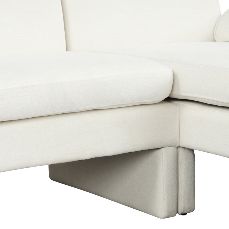 Canapé-lit futon convertible 94,1 po avec dossier réglable, Chenille beige
