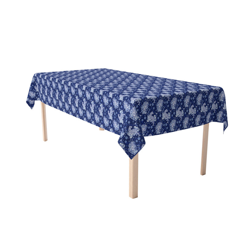 Rectangular Tablecloth, 100% Cotton, Floral 181, 120" x 52"