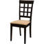 Ensemble de 2 chaises de table de salle à manger 2 pièces Cappuccino Beige