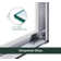58'' - 60'' W x 57.38'' H Bypass Semi-Frameless Tub Door with Frosted Glass