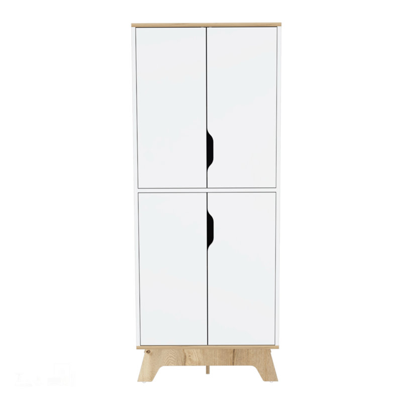 Multistorage Cabinet with 4 Doors and 4 Internal Shelves, Perfect for Organized and Stylish Home Storage Solutions