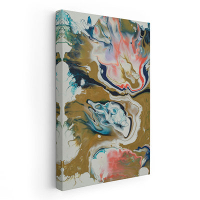 Vibrant Swirls Split 1 - reproduction d'art sur toile