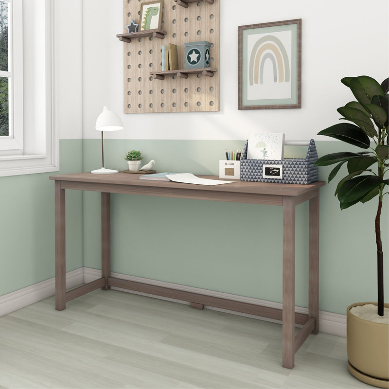 Essays Large Writing Desk, Clay, 29.75"H x 55.25"W x 19.75"D