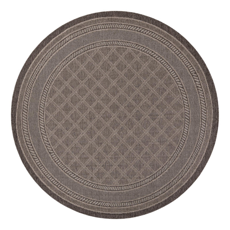 Indoor/Outdoor Trellis Area Rug, Round 7'10"