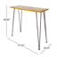 Table d'extérieur en bois - avec finition et support de bar industriel rustique en fer pour une utilisation durable