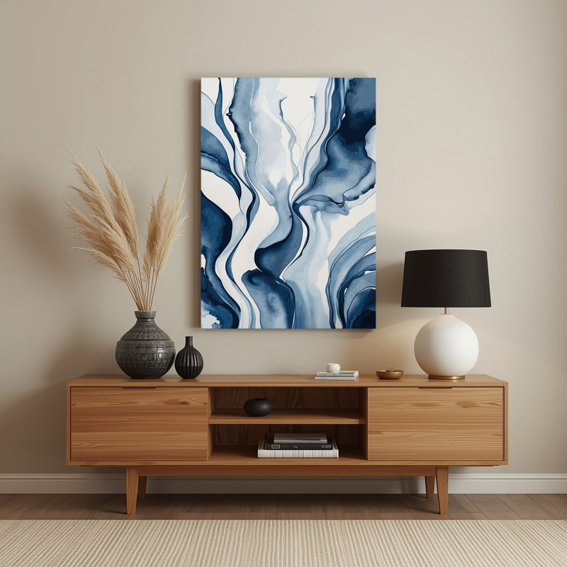 Aquarelle abstraite 41, art mural gris en métal, H 20 po x l 16 po