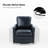 Alfonso 27"Wide Faux Leather Swivel Armchair-1889692867