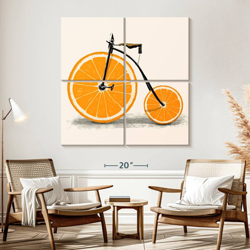 Mehar Clockwork Orange Bicycle, 57'' H x 57'' W
