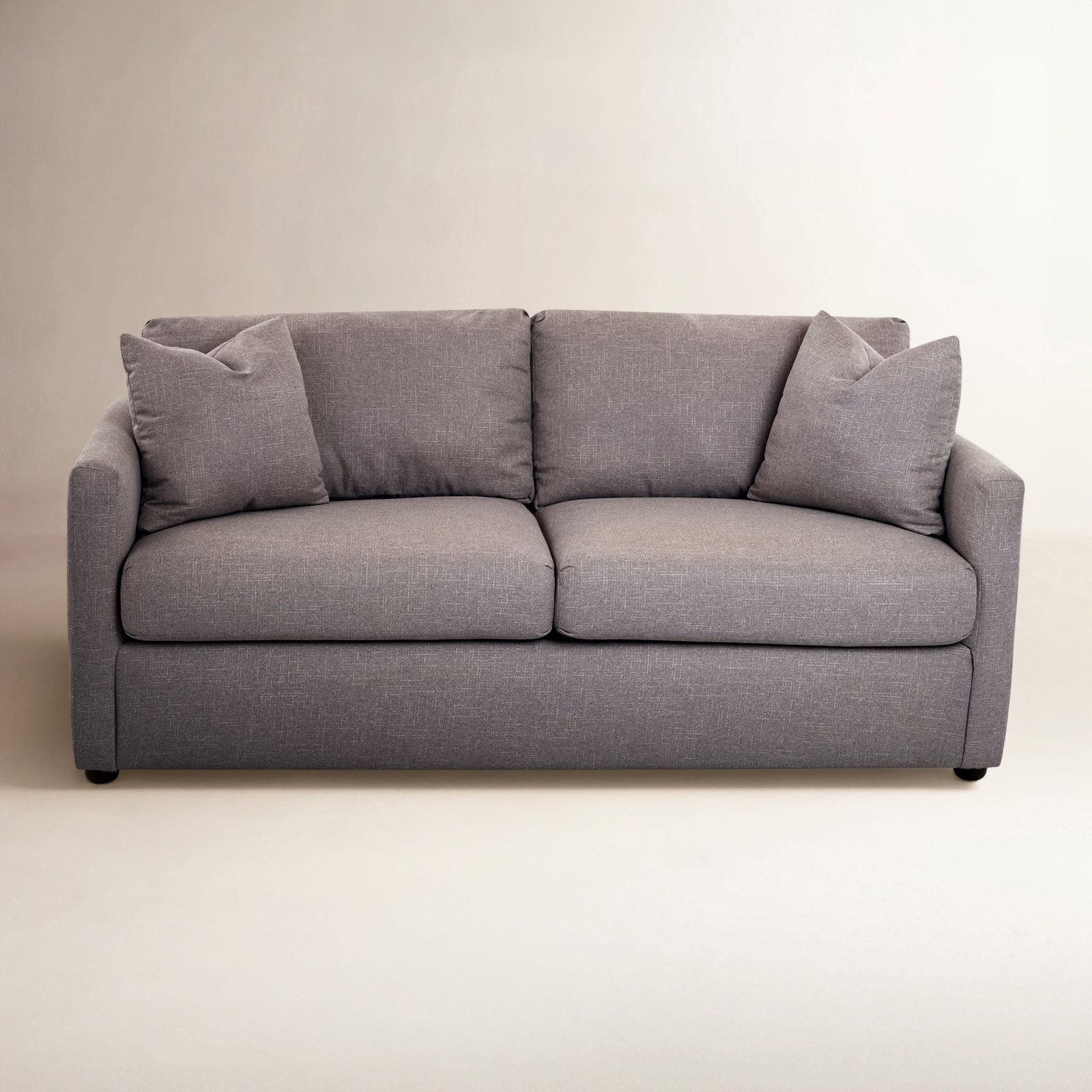 Godwin 75'' Upholstered Sleeper Sofa, Macc Gray Textured Linen