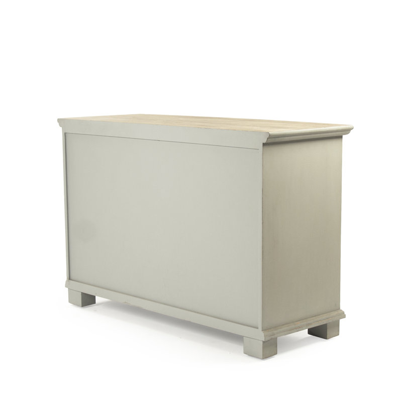 3 - Drawer Solid Wood Dresser, Dark Gray