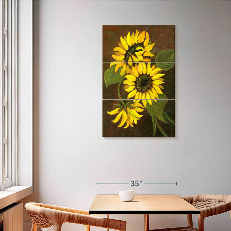 Harnek Rustic Sunflowers, 57" H x 36" W