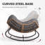 Fauteuil à bascule Gifty en acier avec coussin-790524144