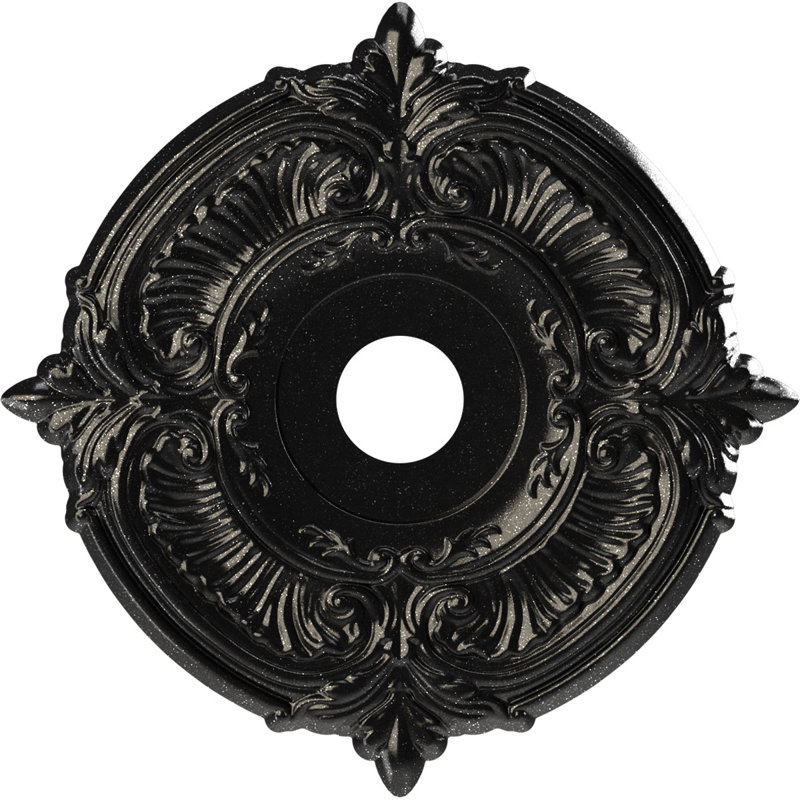 Attica Thermoformed PVC Ceiling Medallion, 19" H x 19" W x 1" D, Textured Metallic Galaxy