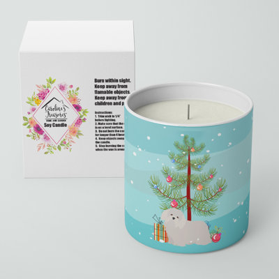 Pine/Christmas Tree Scented Jar Candle with Ceramic Holder