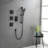 Shower System With Shower Head, Hand Shower, Slide Bar, Bodysprays, Shower Arm, Hose, Valve Trim, And Lever Handles-118534776
