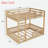 Wood Bunk Bed With Ladder And Guardrails-257992987