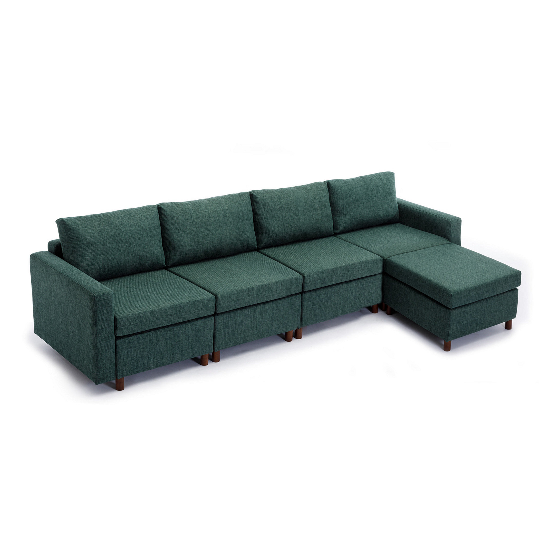 Single Seat Module Sofa Sectional Couch Seat Cushion and Back Cushion  Removable and Washable,Cream